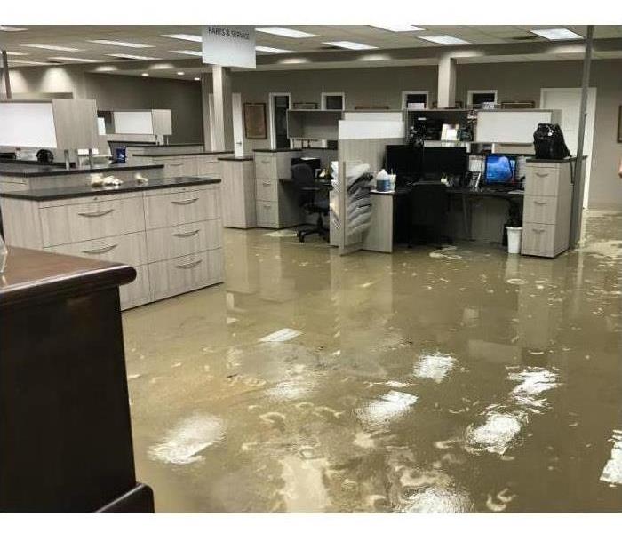 Flooding in an office